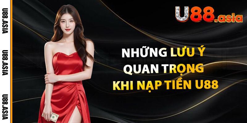 Những Lưu Ý Quan Trọng Khi Nạp Tiền U88